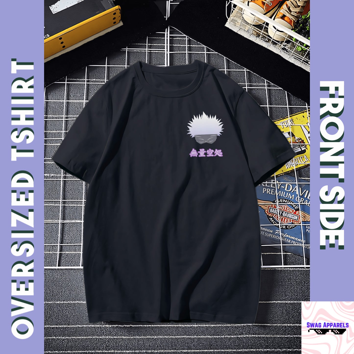 Gojo Hollow Purple JJK Anime Oversized T-Shirt