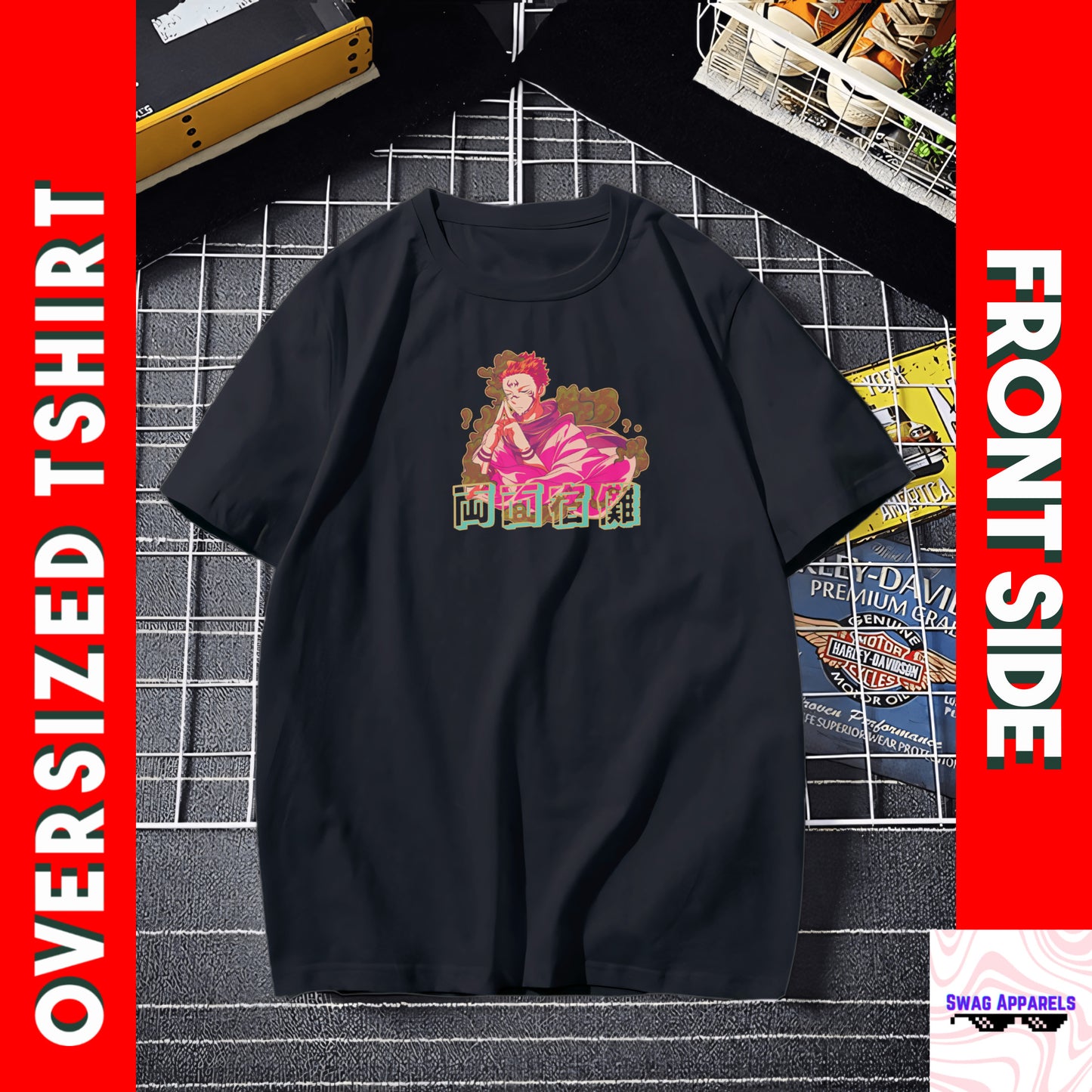 Sukuna Domain Expansion Jujutsu Kaisen Oversized Tee