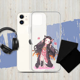 Nezuko Demon Slayer Anime iPhone 13 14 Clear Transparent Case