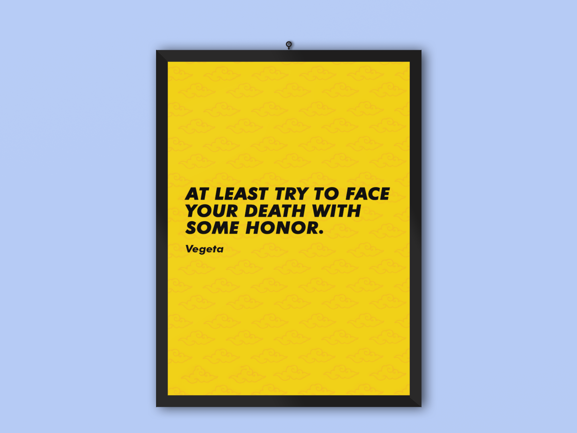 Vegeta Famous Quote A4 Framed Poster: A Must-Have Anime Wall Decor