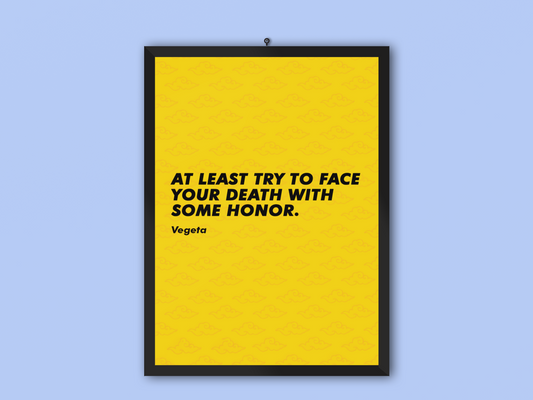 Vegeta Famous Quote A4 Framed Poster: A Must-Have Anime Wall Decor