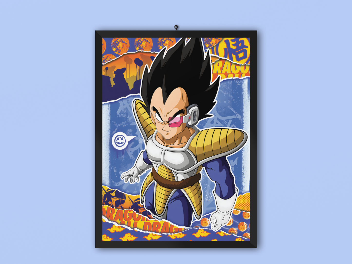 Premium Vegeta Scout A3 Framed Poster: A Must-Have Anime Wall Decor