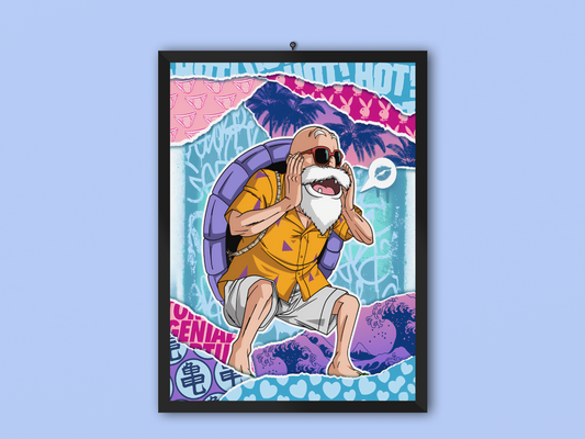 Master Roshi "Tharki" A3 Framed Poster