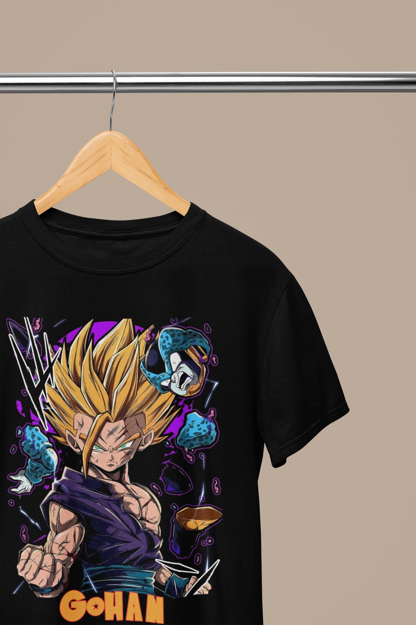 Gohan vs Cell Junior: Epic DBZ Oversized T-Shirt Showdown