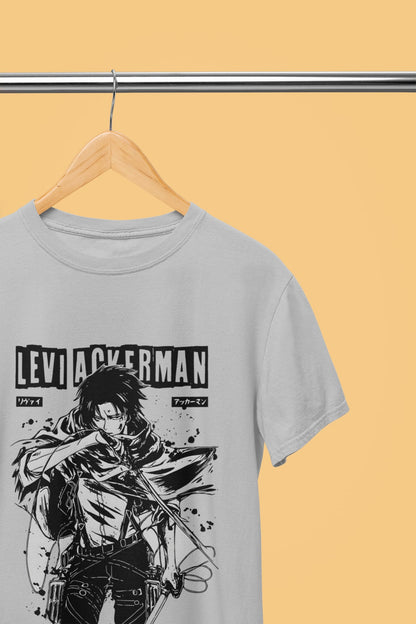 Levi Ackerman Attack on Titan Half-Sleeve Anime Tshirt