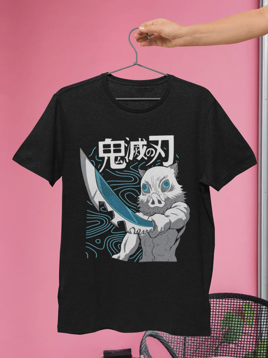 Inosuke-Inspired Demon Slayer T-Shirt: Unleash Your Inner Anime Fan with Our Limited Edition Japanese Style Tee