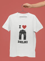 I Love Delhi - Unisex White Tee