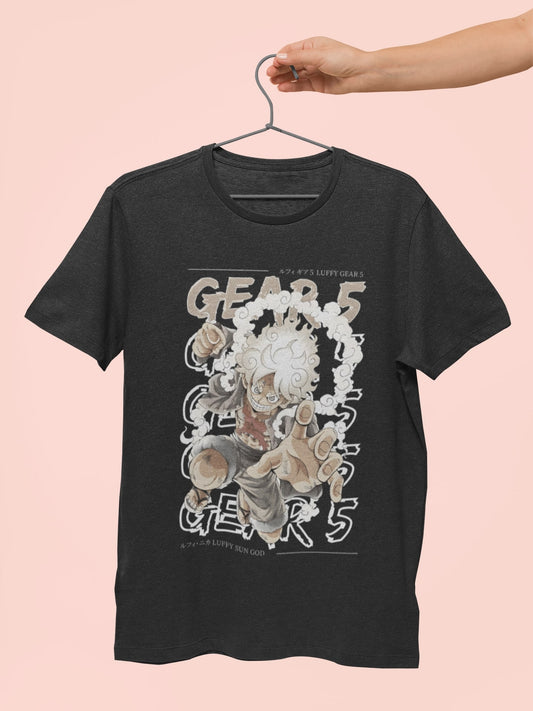 One Piece Oversized T-Shirt: Luffy Gear 5 Sun God Nika