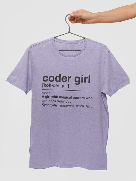 Coder Girl Geek Half Sleeve Tee