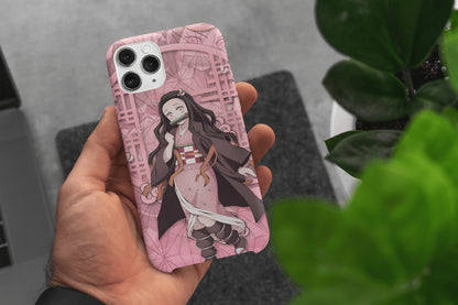 Nezuko-Inspired Demon Slayer Anime Sublimation Case for iPhone 13 & 14