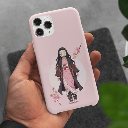 Anime-Inspired Nezuko Case for iPhone 13 & 14 - Demon Slayer Tribute