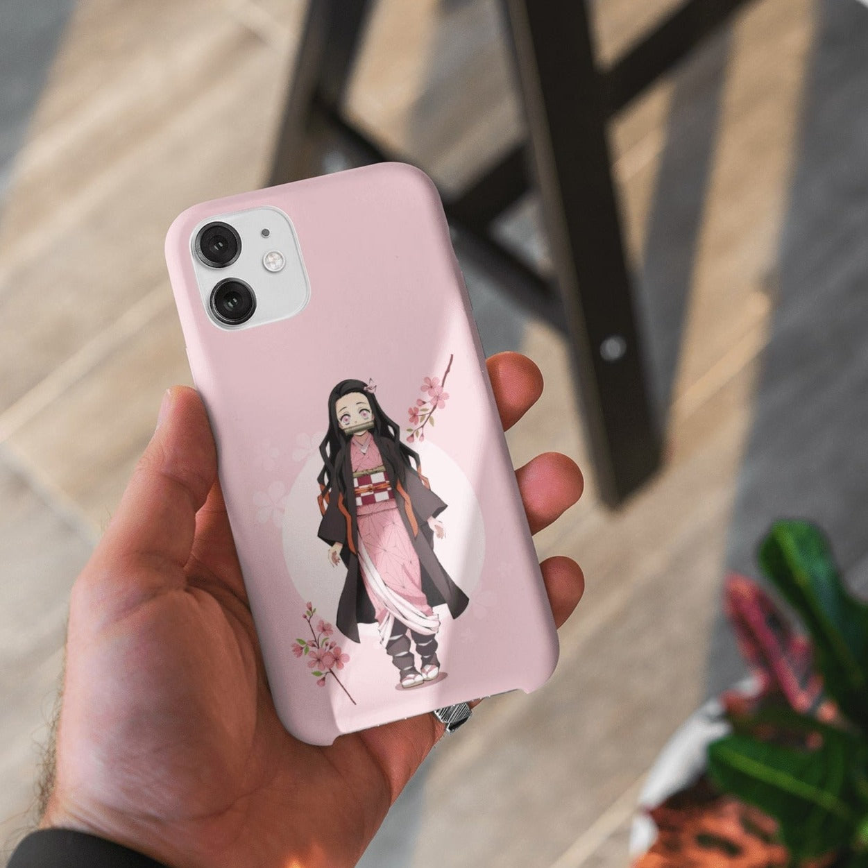 Anime-Inspired Nezuko Case for iPhone 13 & 14 - Demon Slayer Tribute