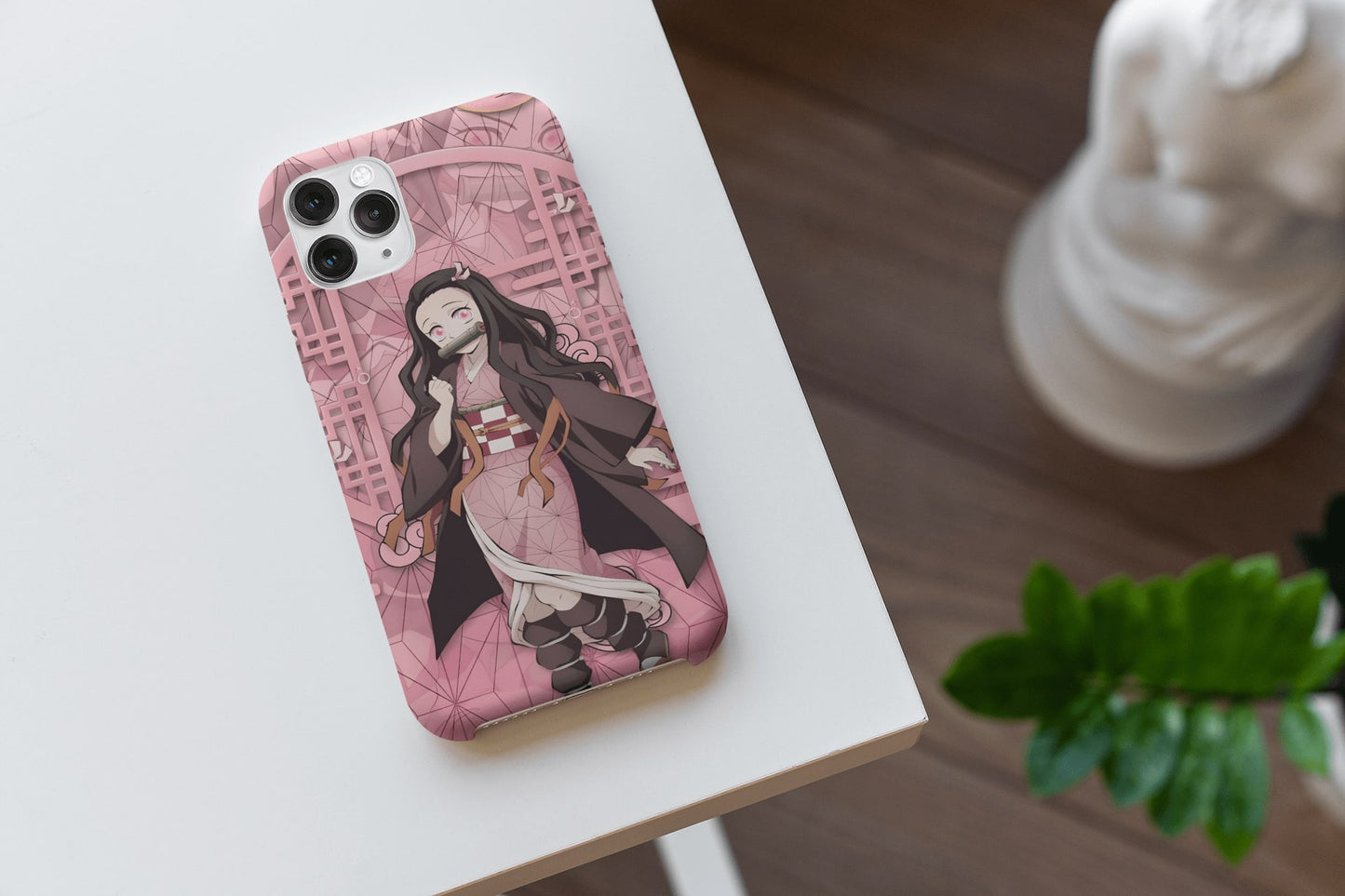 Nezuko-Inspired Demon Slayer Anime Sublimation Case for iPhone 13 & 14