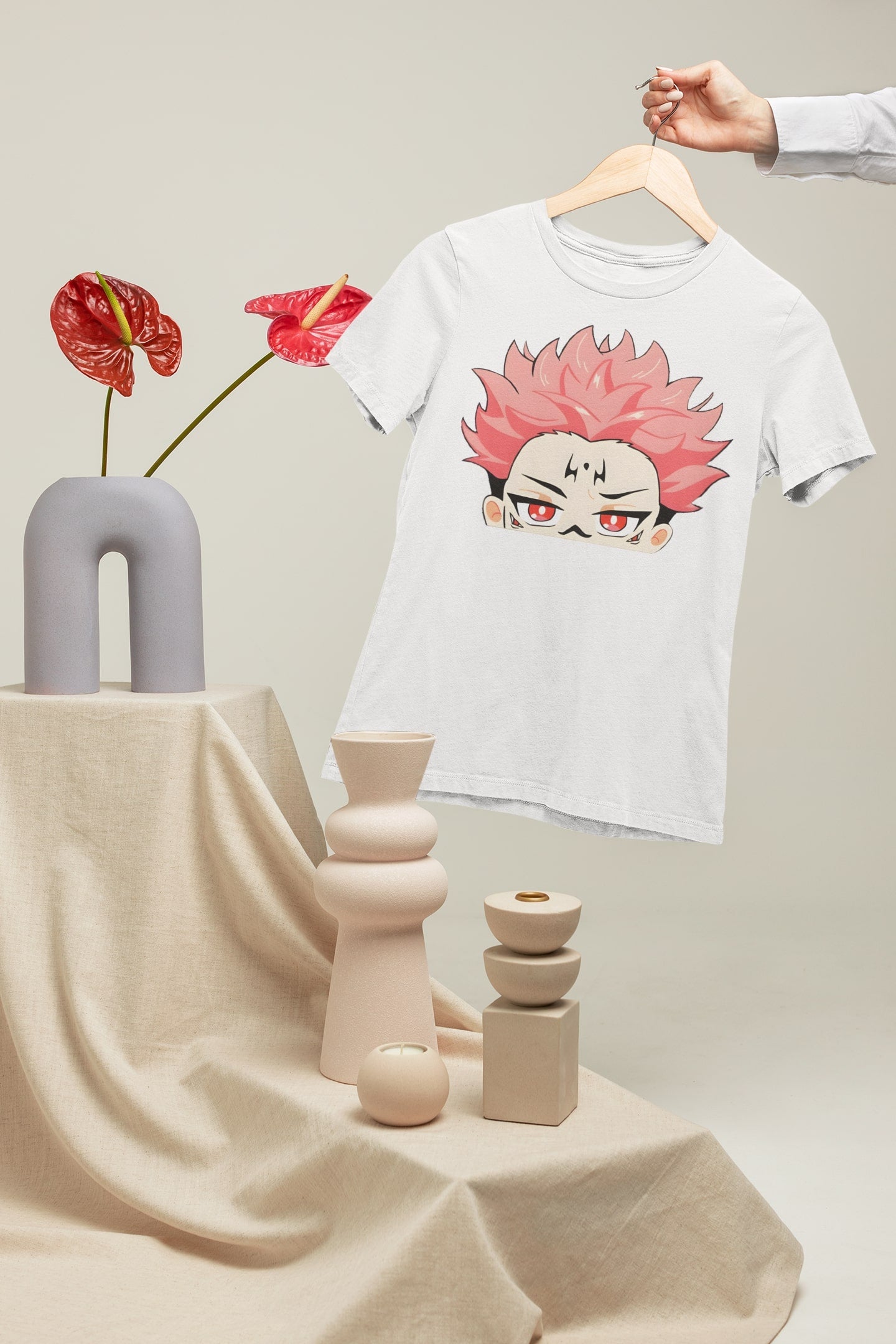 Sukuna Male Round Neck Half Sleeve Classic