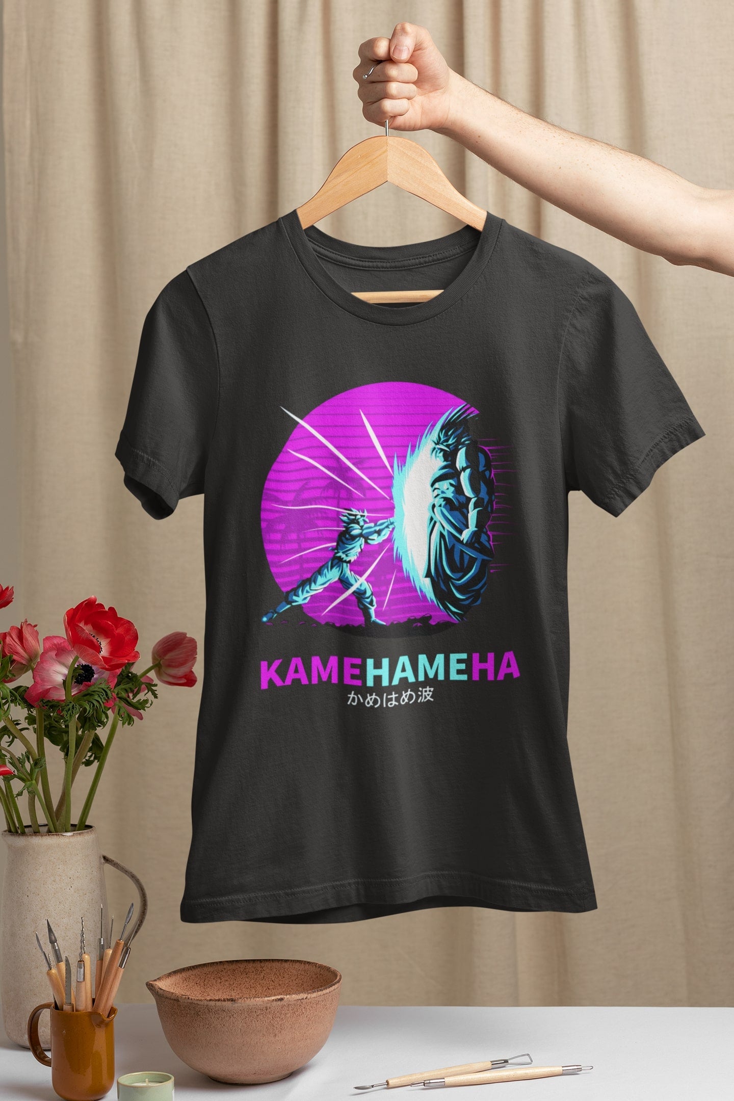 Goku Kamehameha Cyberpunk T-Shirt Dragon Ball Z Anime Tee