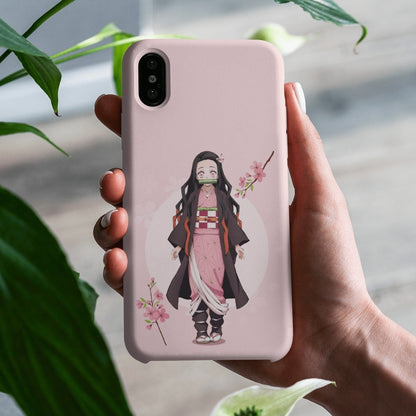 Anime-Inspired Nezuko Case for iPhone 13 & 14 - Demon Slayer Tribute