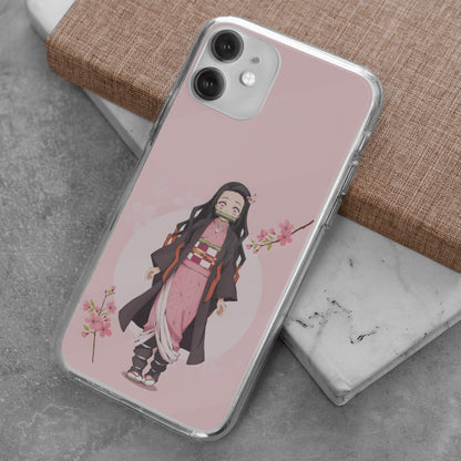 Anime-Inspired Nezuko Case for iPhone 13 & 14 - Demon Slayer Tribute