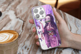 Nezuko-Inspired Floral Anime iPhone 13 Case | Japanese Art Design