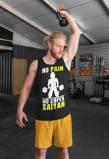 No Pain No Super Saiyan Goku Workout Tank Top