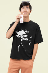 Kakashi Naruto Anime Black T-Shirt