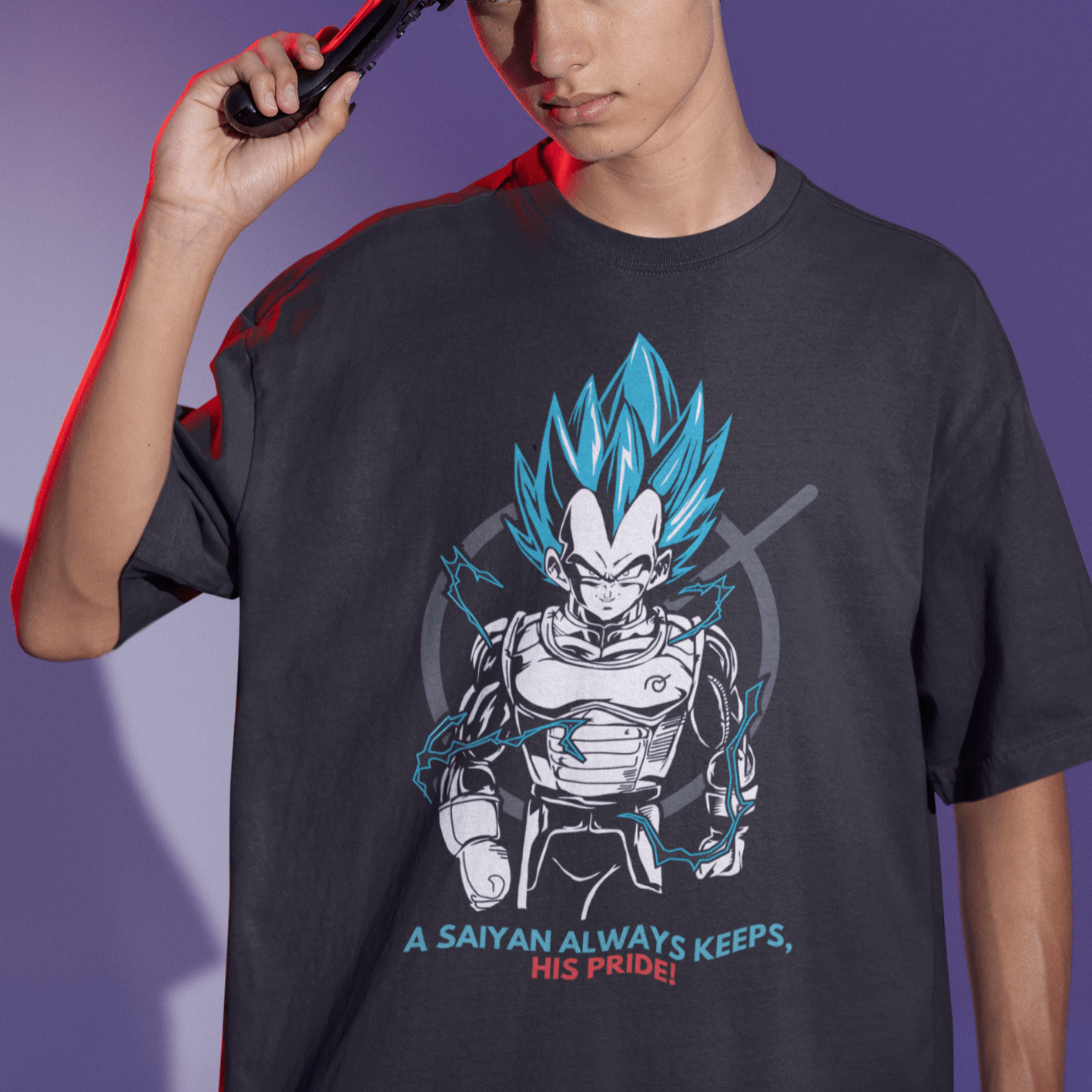 Vegeta Saiyan Pride: Dragon Ball Z Oversized T-Shirt