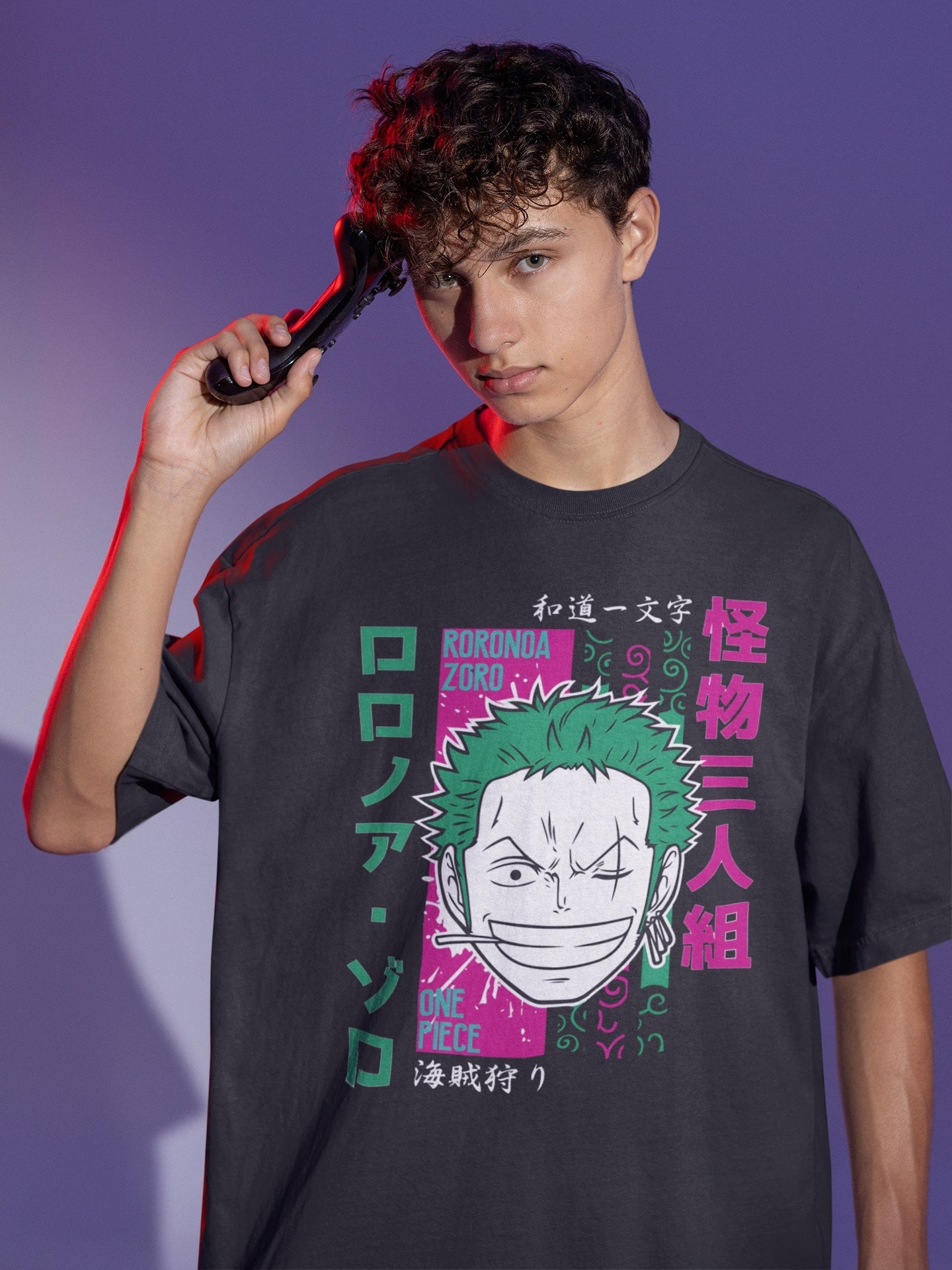 Zoro the Swordsmen Oversized T-Shirt - Exclusive One Piece Anime Design