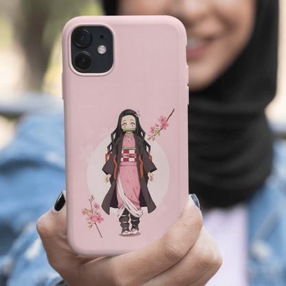 Anime-Inspired Nezuko Case for iPhone 13 & 14 - Demon Slayer Tribute