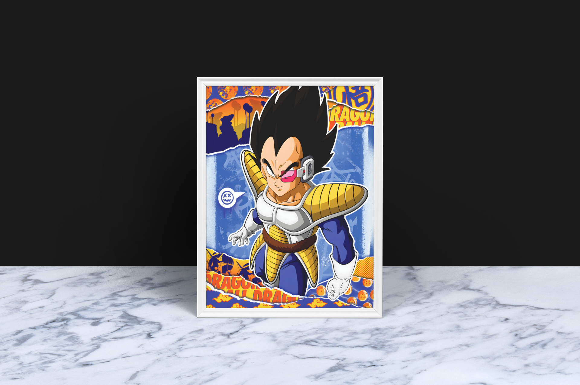 Premium Vegeta Scout A3 Framed Poster: A Must-Have Anime Wall Decor