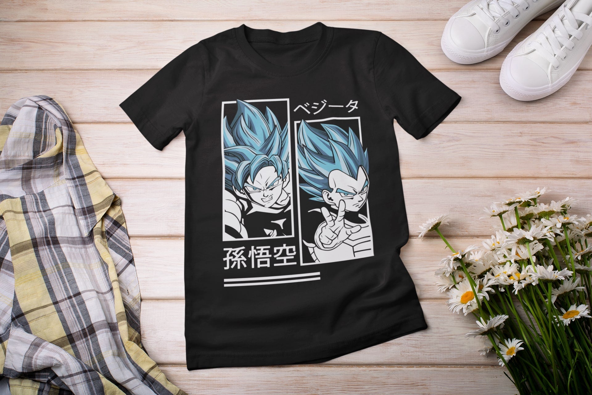 Goku and Vegeta: Saiyan Rivals T-Shirt for Dragon Ball Z Enthusiasts