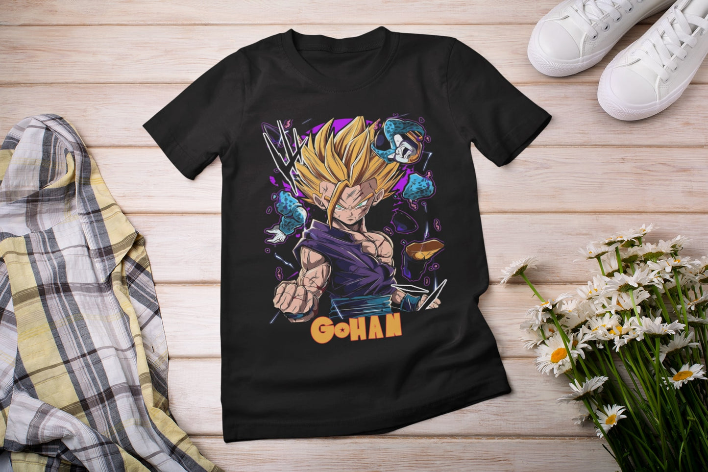 Gohan vs Cell Junior: Epic DBZ Oversized T-Shirt Showdown