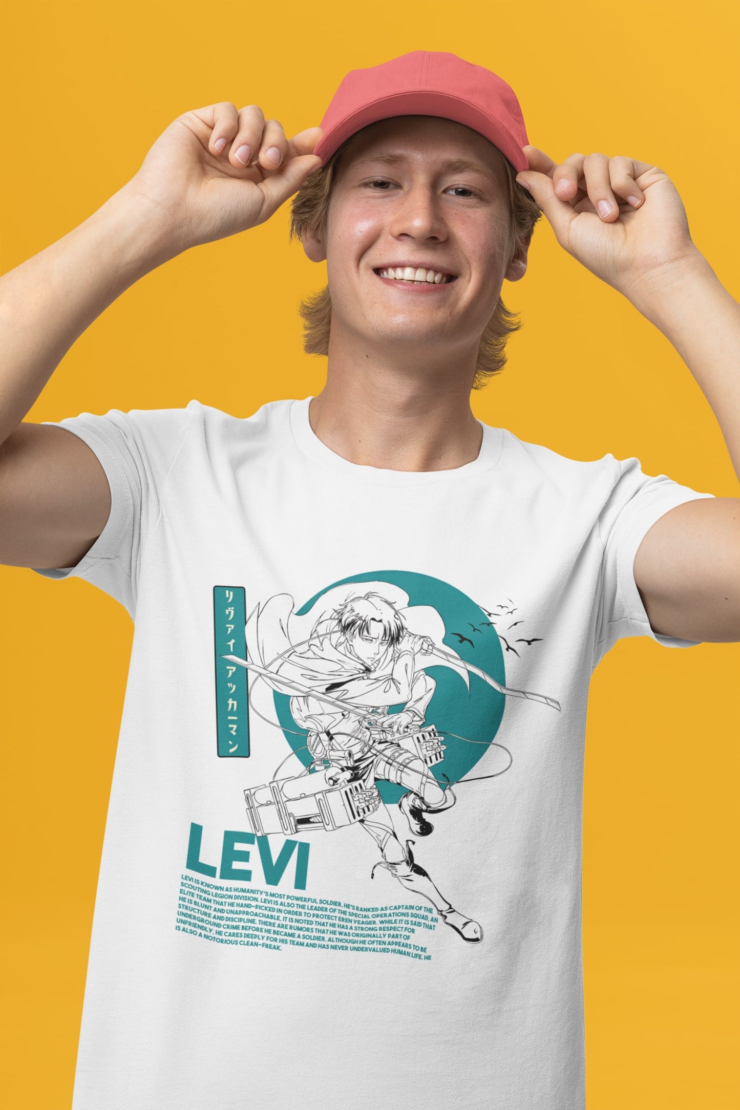 Levi Ackerman Attack on Titan Half-Sleeve Anime Tshirt
