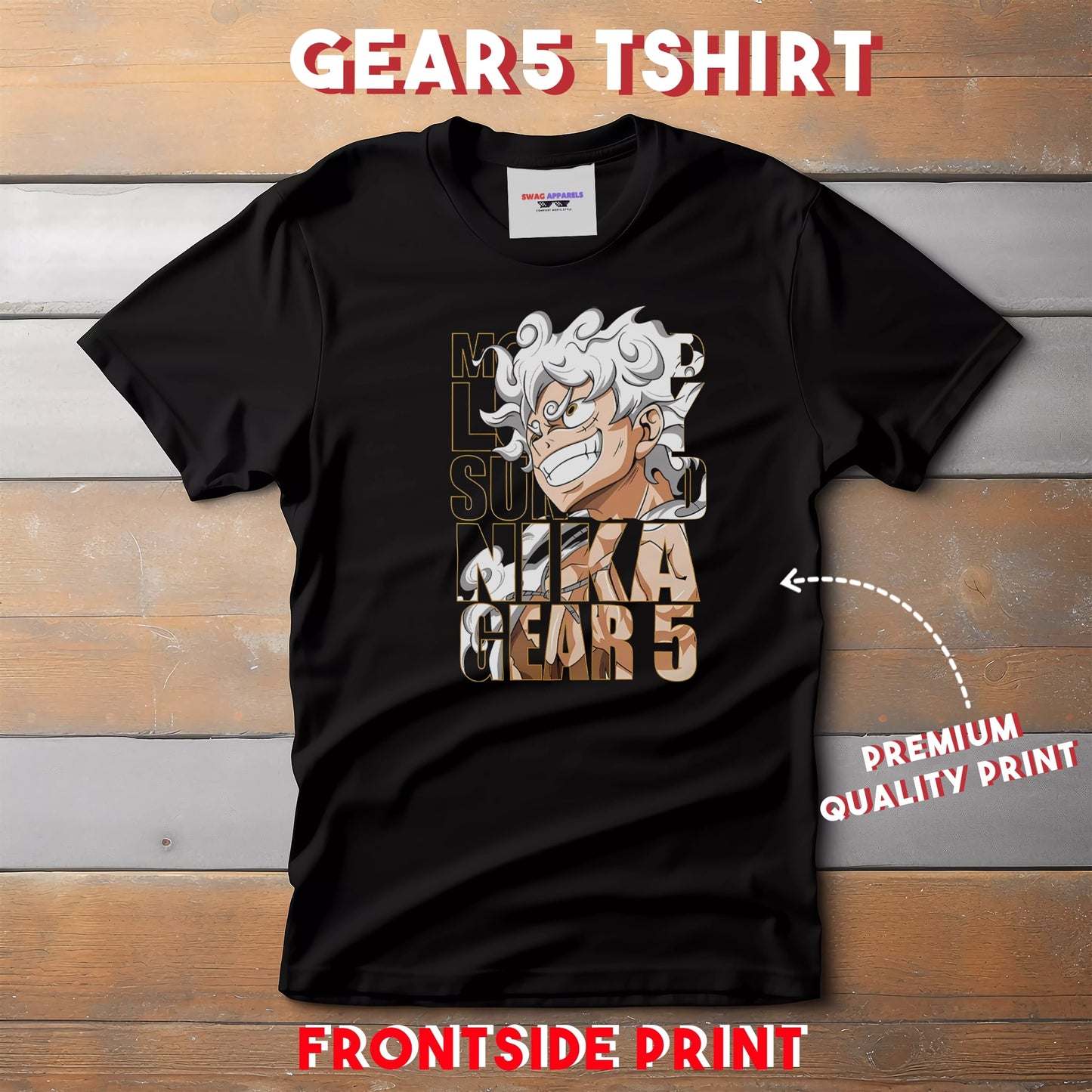 Luffy Gear 5 Oversized Tshirt: Unleash the Pirate King Within!