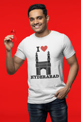 I Love Hyderabad - Unisex White Tee