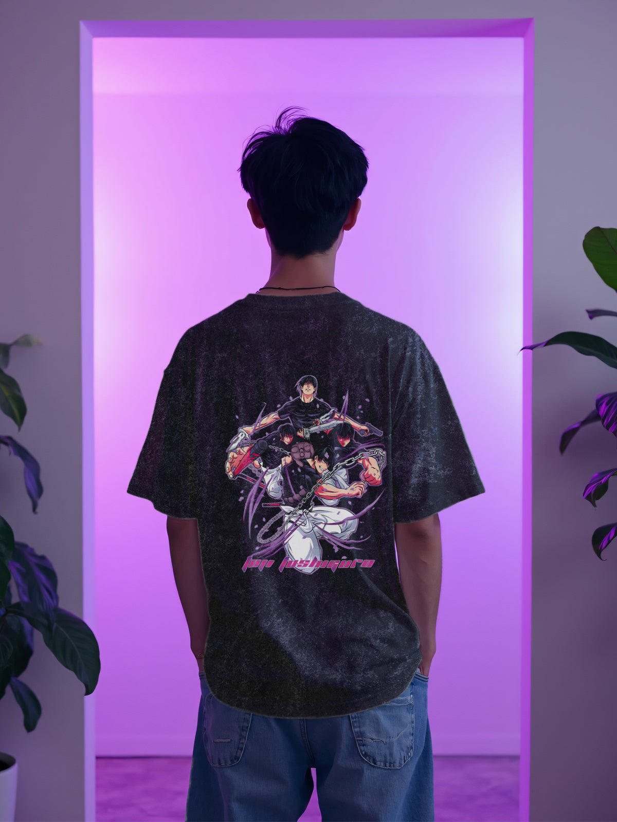 Toji Fushiguro Oversized Tee (Acid Wash)