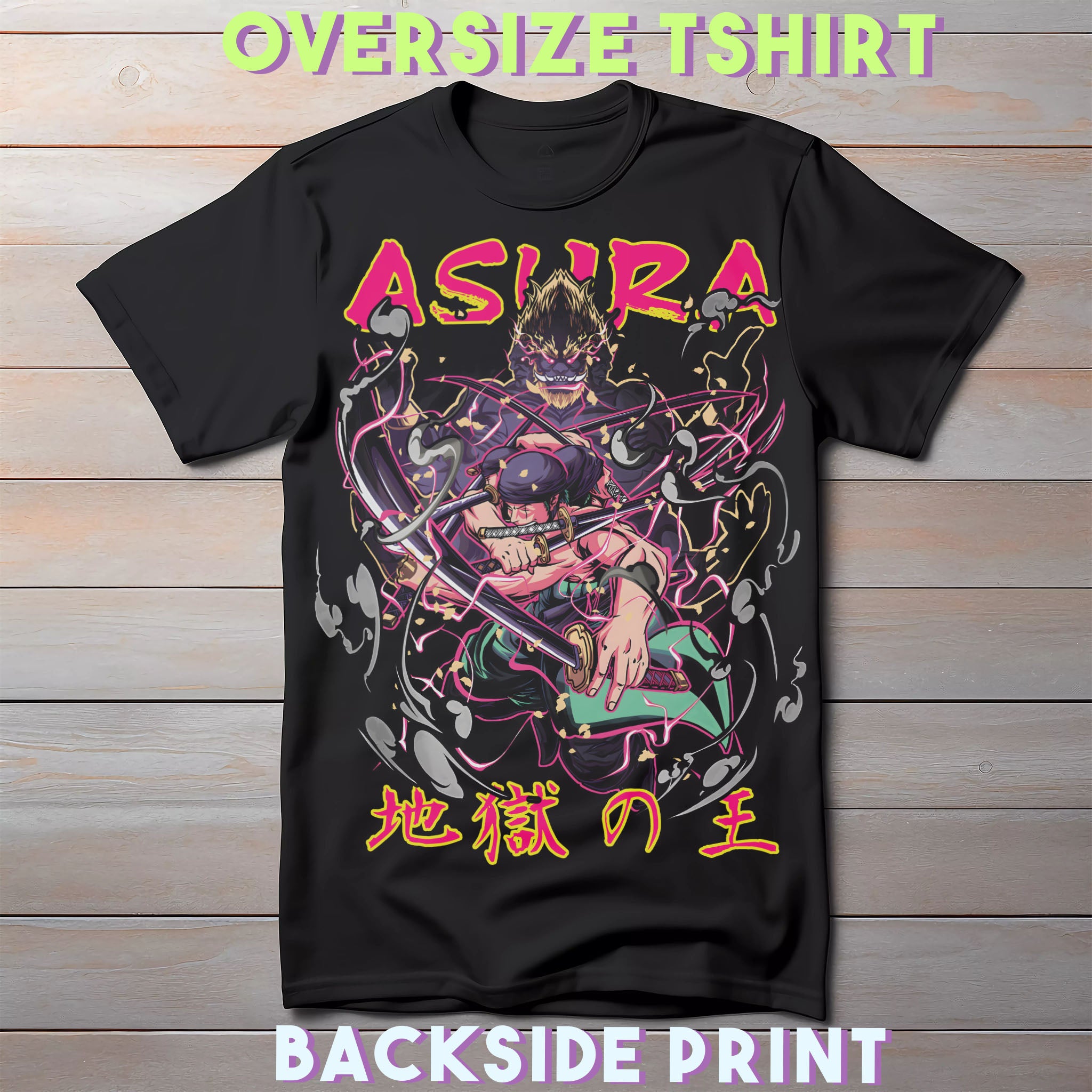 Roronoa Zoro Asura Mode Oversized T-Shirt