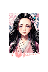 Nezuko Demon Slayer Female Round Neck Half Sleeve Classic