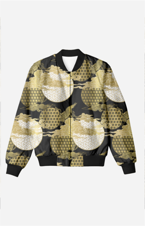 Golden Clouds Bomber Jacket