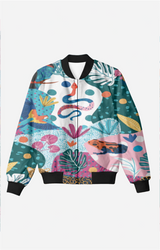 Abstract Tiger Bomber Jacket