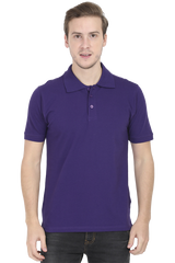 Solid Purple Polo Shirts: Half-Sleeve Elegance for Every Occasion