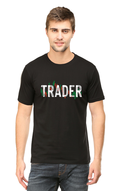 Trader Half Sleeve Regular T-Shirt for Market Enthusiasts