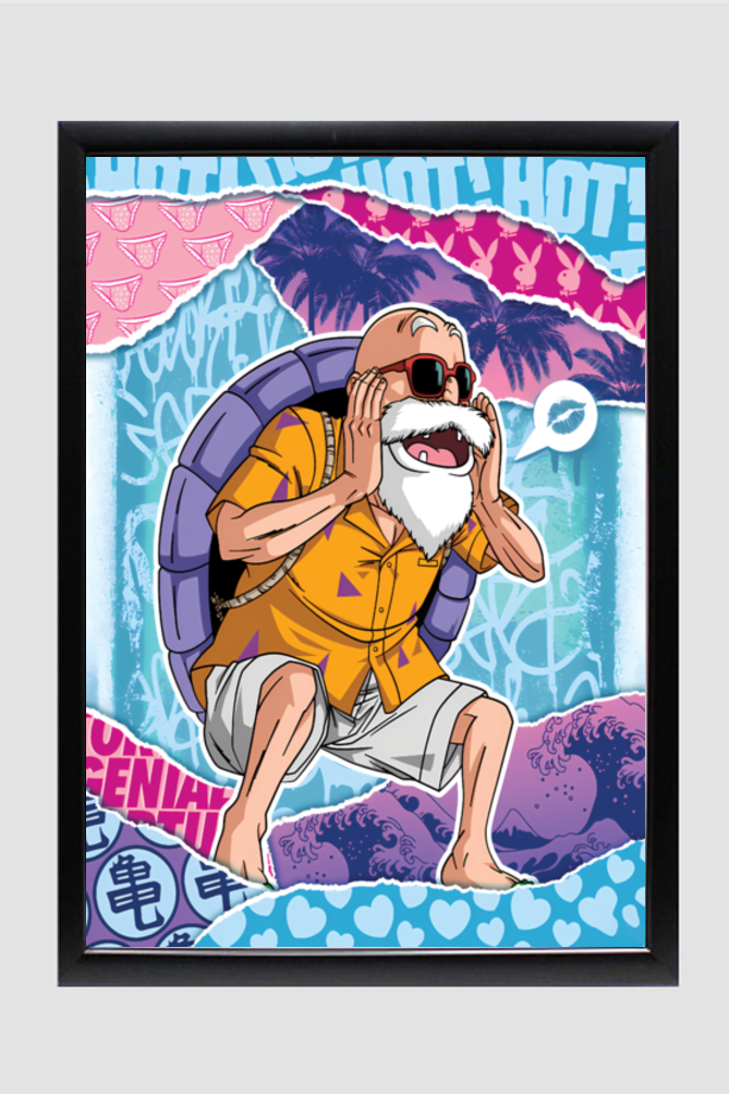 Master Roshi "Tharki" A3 Framed Poster