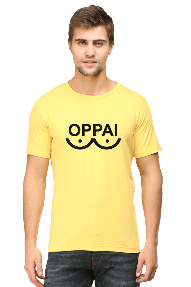 Oppai Trendy Half Sleeve Unisex Tshirt